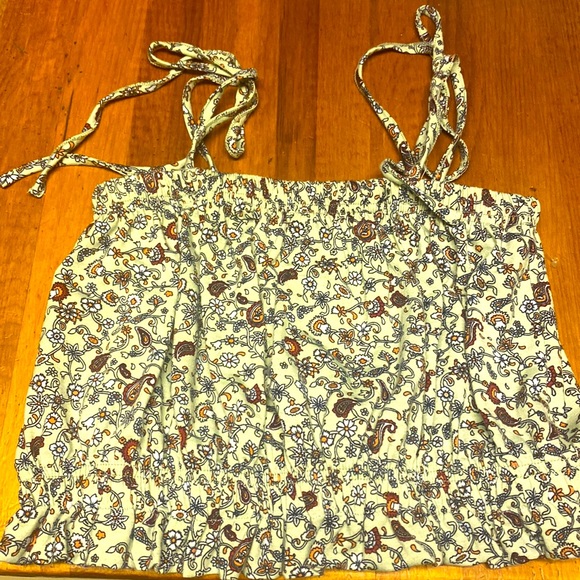 Mint green floral crop top - Picture 1 of 1